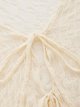 Women's Top Bell Long Sleeve Tie Front Textured Sheer  Cardigan